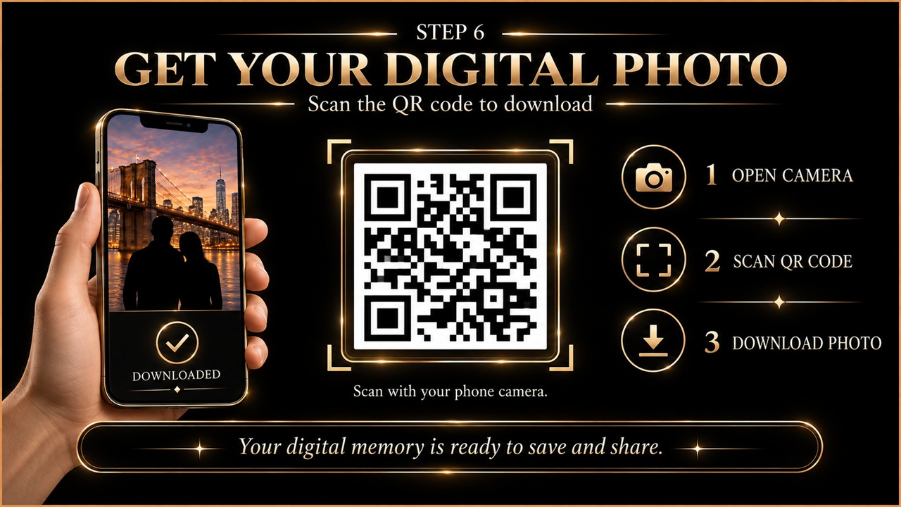 Step 6 — scan QR code to download digital photo